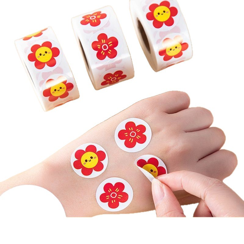 Pequeñas pegatinas de recompensa de cártamo para niños para elogiar a los maestros con pegatinas lindas pegatinas impermeables de jardín de infantes pegatinas de recompensa