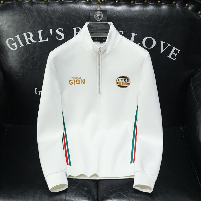 Iuiug Trendy Brand European Stand Collar Half Zipper Spring & Fall New Men's Sweatshirt Designer Model Factory Direct Sale Iuiug Trendy Brand European Stand Collar Half Zipper Spring & Fall New Men's Sweatshirt Designer Model Factory Direct Sale