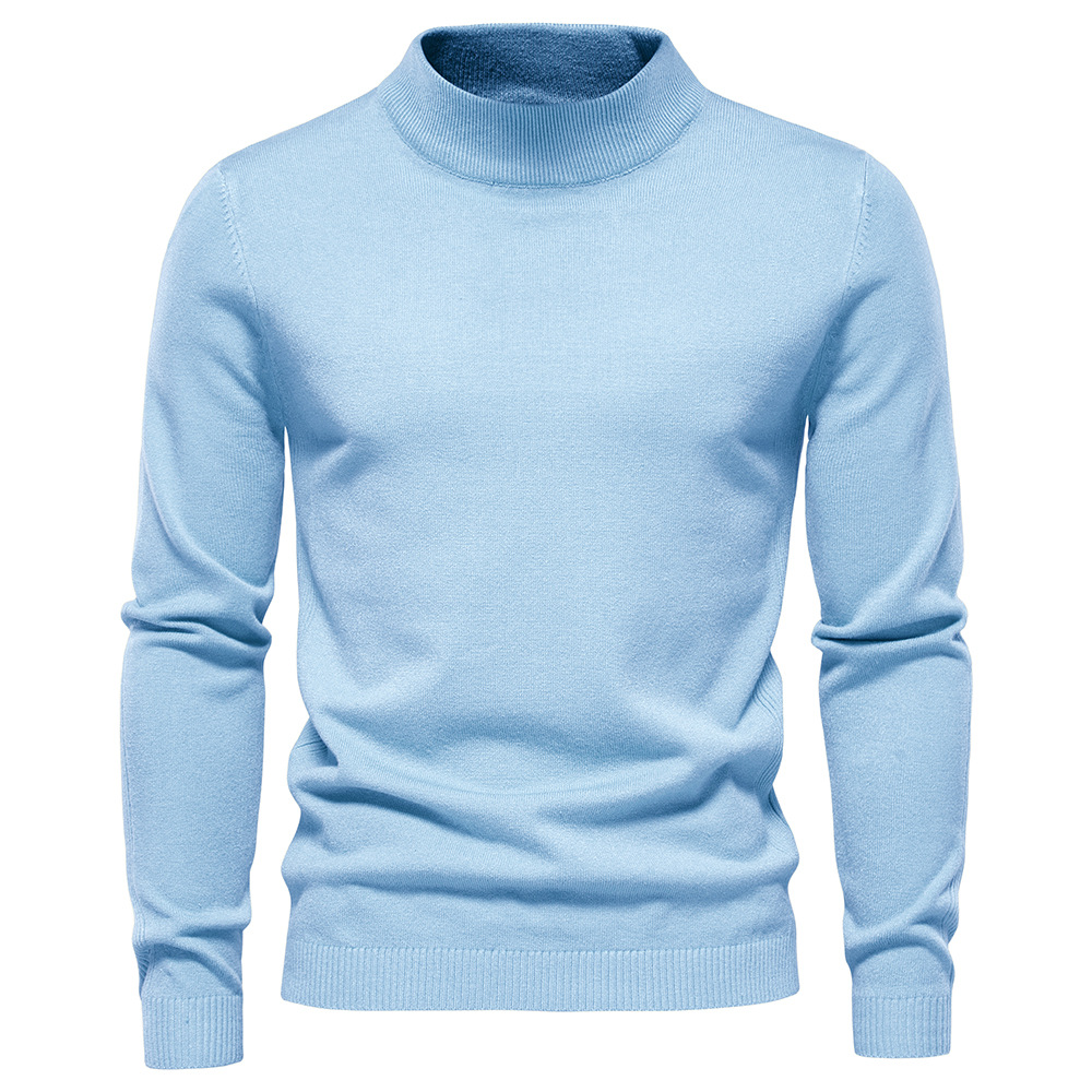 Men's Mid Neck Slim Fit Warm Winter Sweater For Men Multicolor_voghion.com