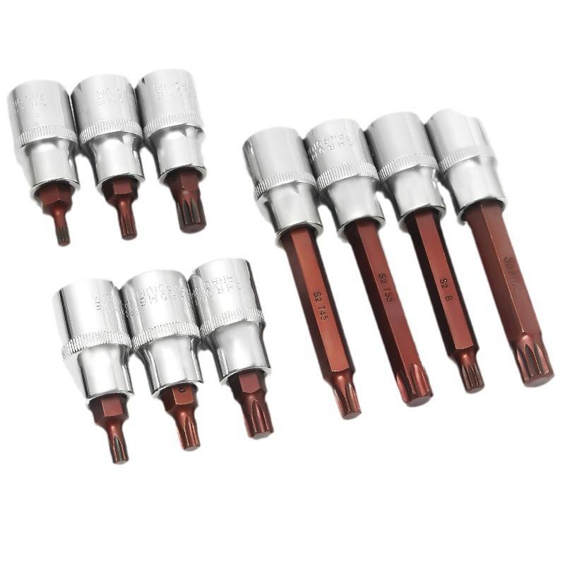 1 / 2 tipo de ciruela grande t30 hexágono interno t25 manga de cabeza de lote 45 spline t50 hexágono interno 6 tornillo de esquina