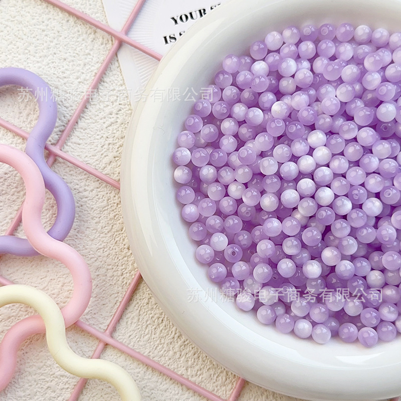 Round beads, bracelet handmade, necklace, accessory, accessories, 6mm, cat's eye, DIY 2