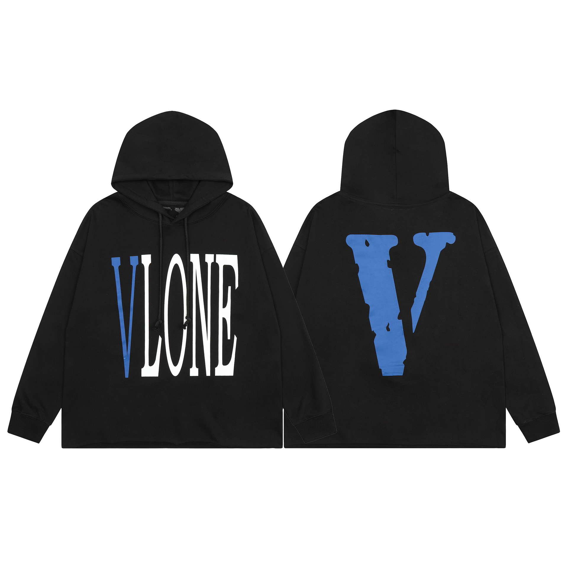 Exterior solo Vlone FOG mosaico AMIGOS elemento estilo Americano grande V serie con capucha suéter pesado
