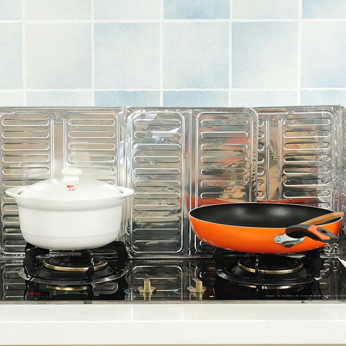 Oil Splash Guard for Kitchen Stove, Home Use, Cooking Fryer Splash Barrier, Waterproof and Heat Insulating Plate