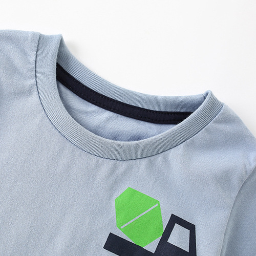 Malwee Boys' Summer T-Shirt for European and American Children, Casual Short Sleeve, Stylish, Round Neck Children's Clothing