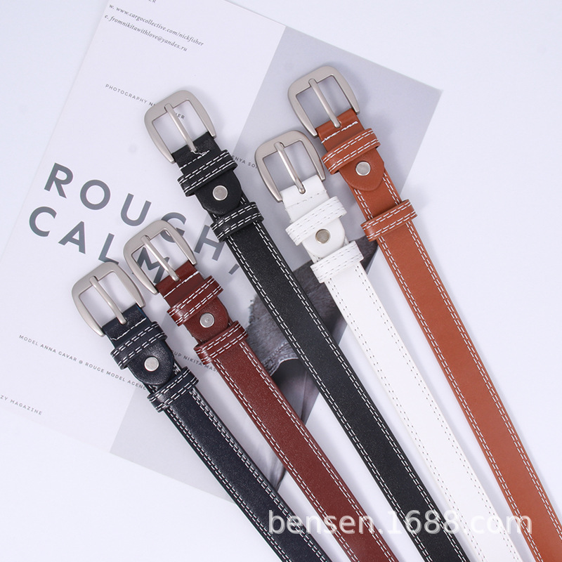 Retro denim elegant universal fashionable black trend belt
