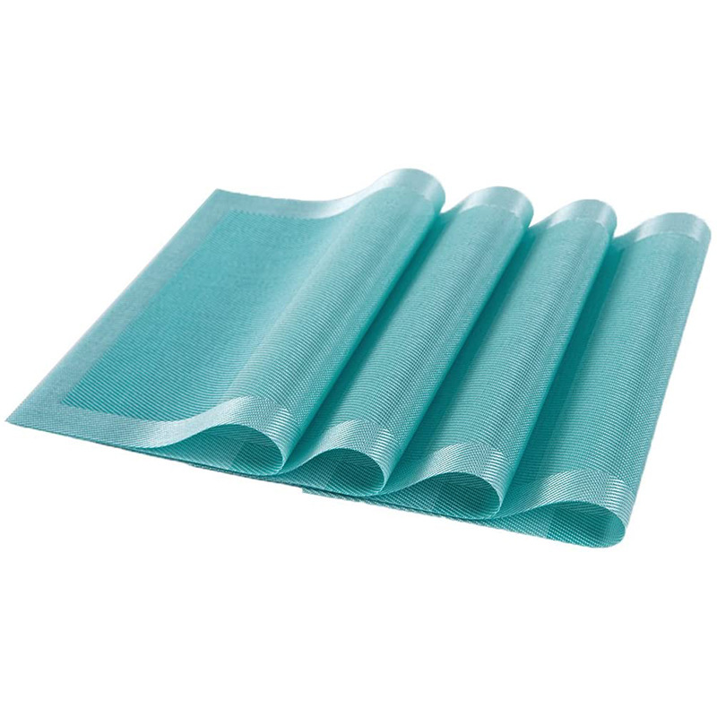 Contraste gradiente de color mantel de PVC mantel fácil limpieza estera de aislamiento mesa de comedor placa estera montaña imprimible LOGO impermeable antideslizante mat