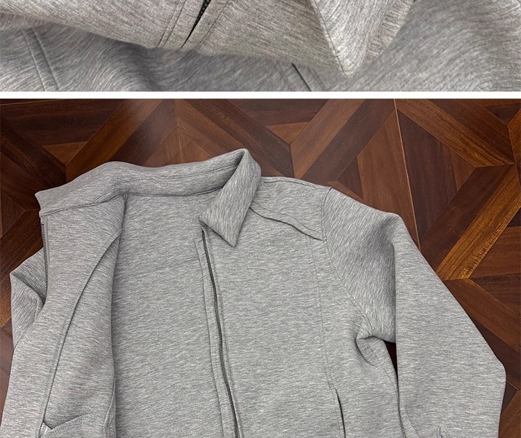 ​​Herren Heavyweight Cleanfit Jacke – Minimalistische Retro-Reißverschlussjacke (Schwarz/Gräulich, M-XXL)​​_voghion.com