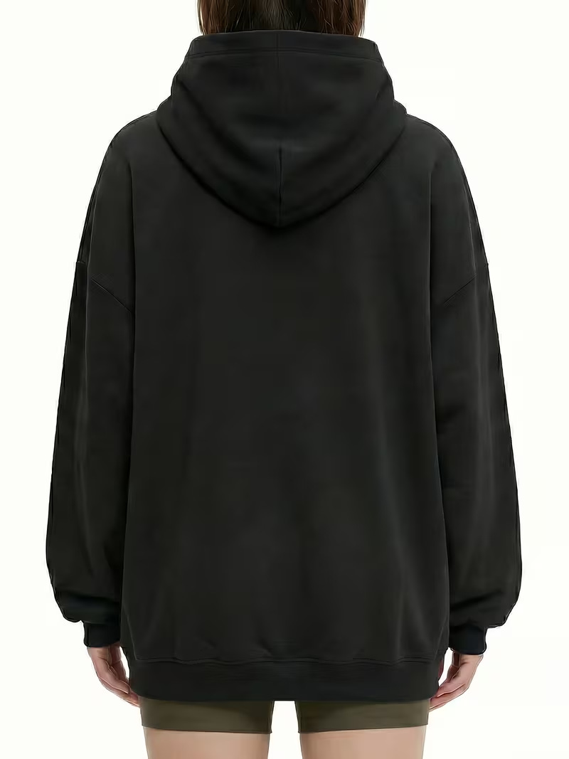 Women's Loose Casual Pullover Hoodie With Pet Pouch For Spring_voghion.com