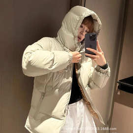 高版本P家25秋冬新款90鸭绒休闲百搭可拆卸帽子保暖面包羽绒服