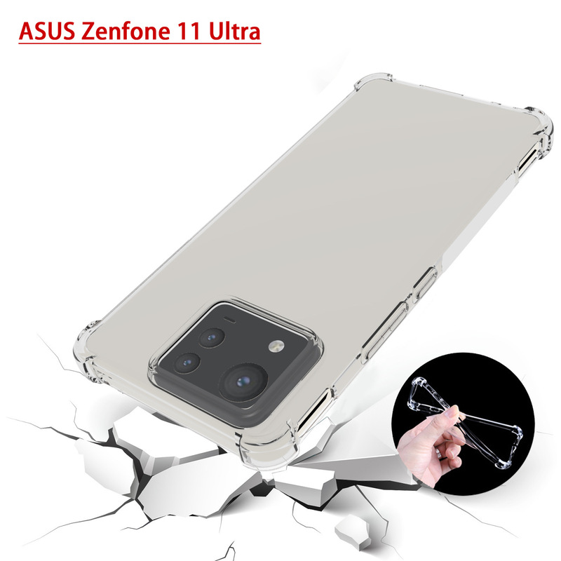 For ASUS Zenfone 11 Ultra Airbag Phone Case ASUS 7 Transparent Protective Cover TPU Drop-resistant Cover