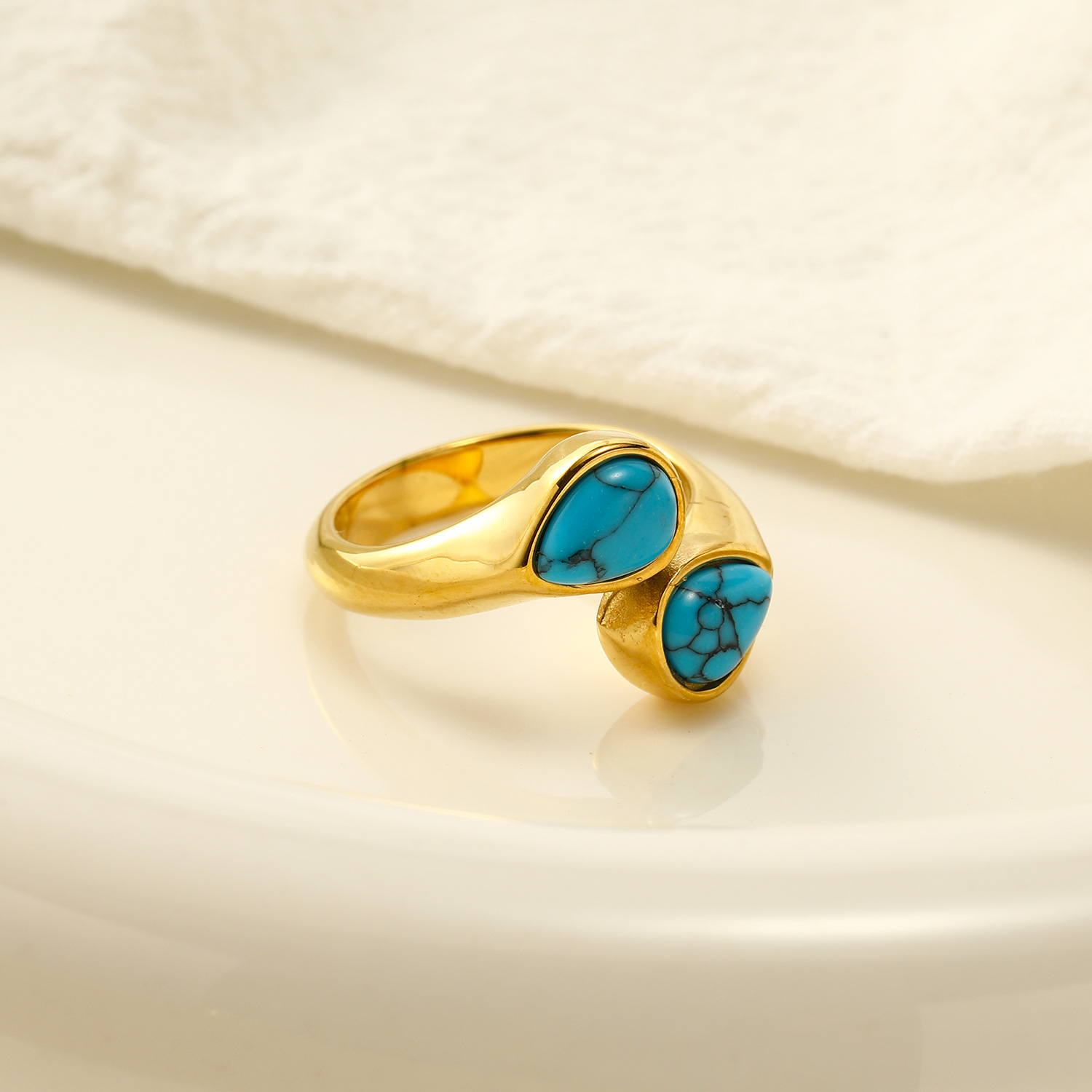 8g Weight Malachite, December Birthstone Turquoise, Cat's Eye Stone Inlay Material Rings Classification 1 Piece Quantity Banquet, Party Occasion Titanium Steel Material Geometric Pattern Women's Gender Plating, Inlay Design Elegant, Retro Style Elegant Retro Geometric Titanium Steel Malachite December Birthstone Turquoise Cat's Eye Stone Rings In Bulk 13