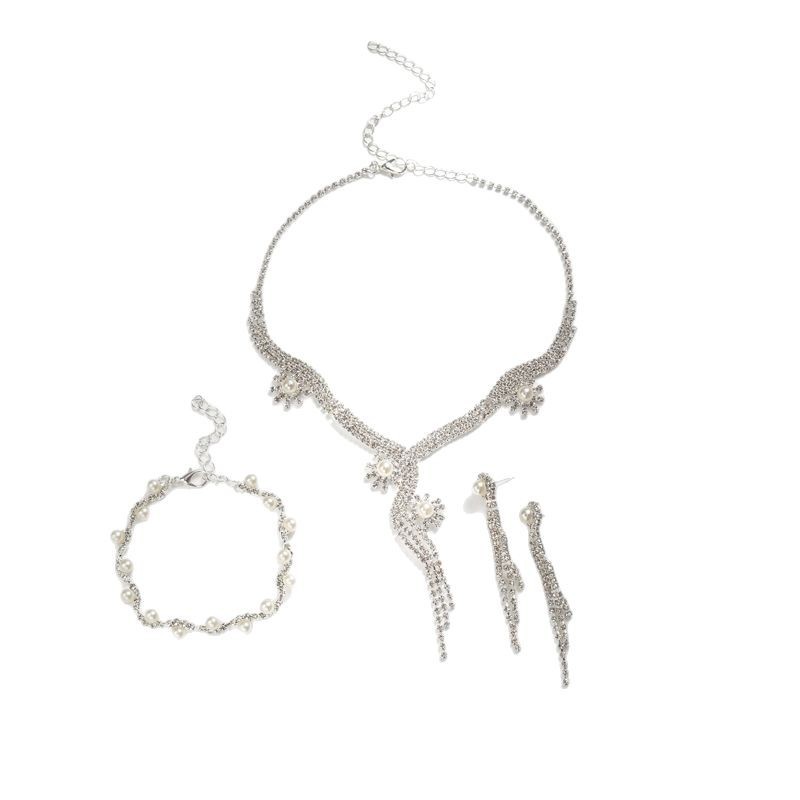 Set gioielli sposa collana e orecchini con carattere cinese fu_voghion.com