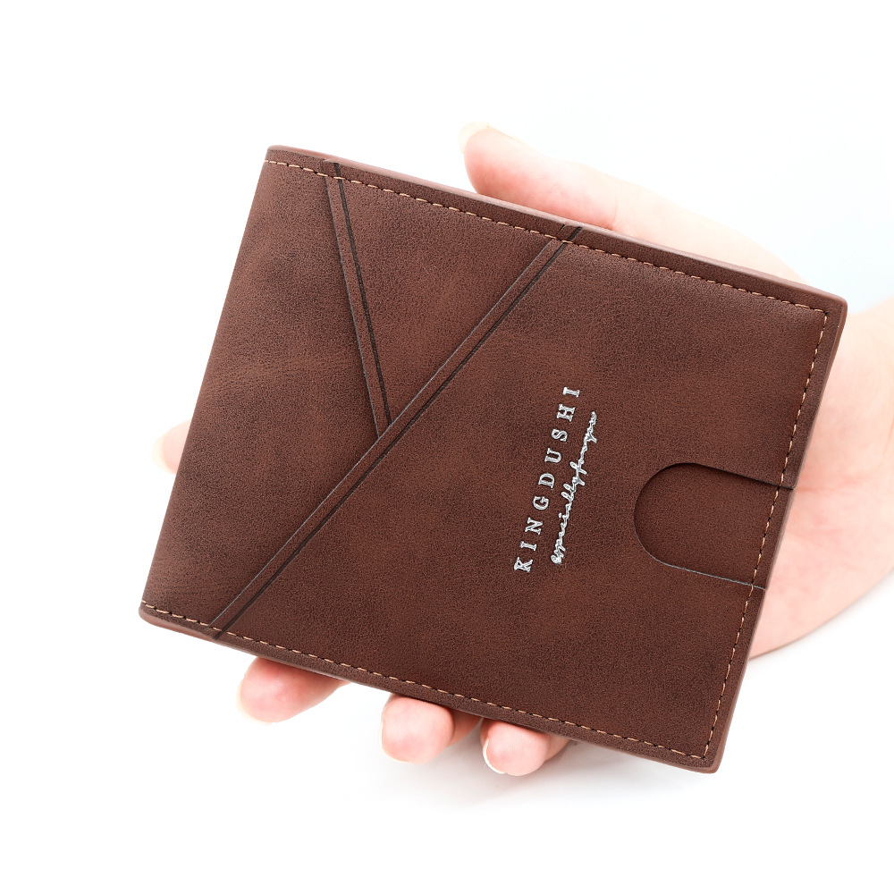 Nueva billetera corta para hombre de moda estilo europeo y americano con múltiples tarjetas, billetera de pu, billetera de cuero suave, bolsa de monedas