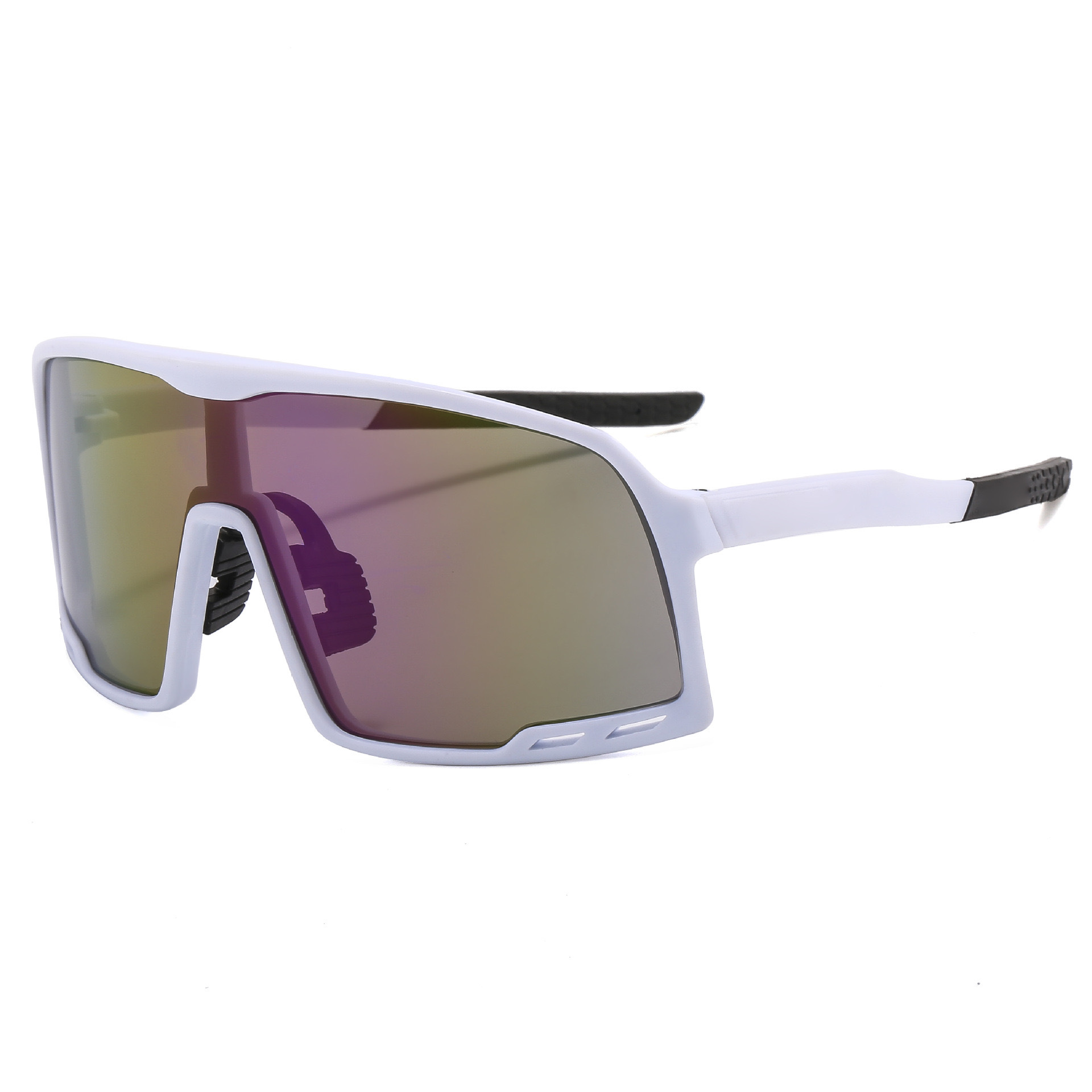 Gafas de ciclismo de moda transfronterizas, gafas deportivas de esquí al aire libre, gafas de sol de montura grande de una pieza, gafas de sol de mercurio reflectantes de colores