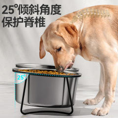 中の大型の犬の碗の犬の食糧のたらいのステンレスはペットの碗をひっくり返すことを防ぎます。