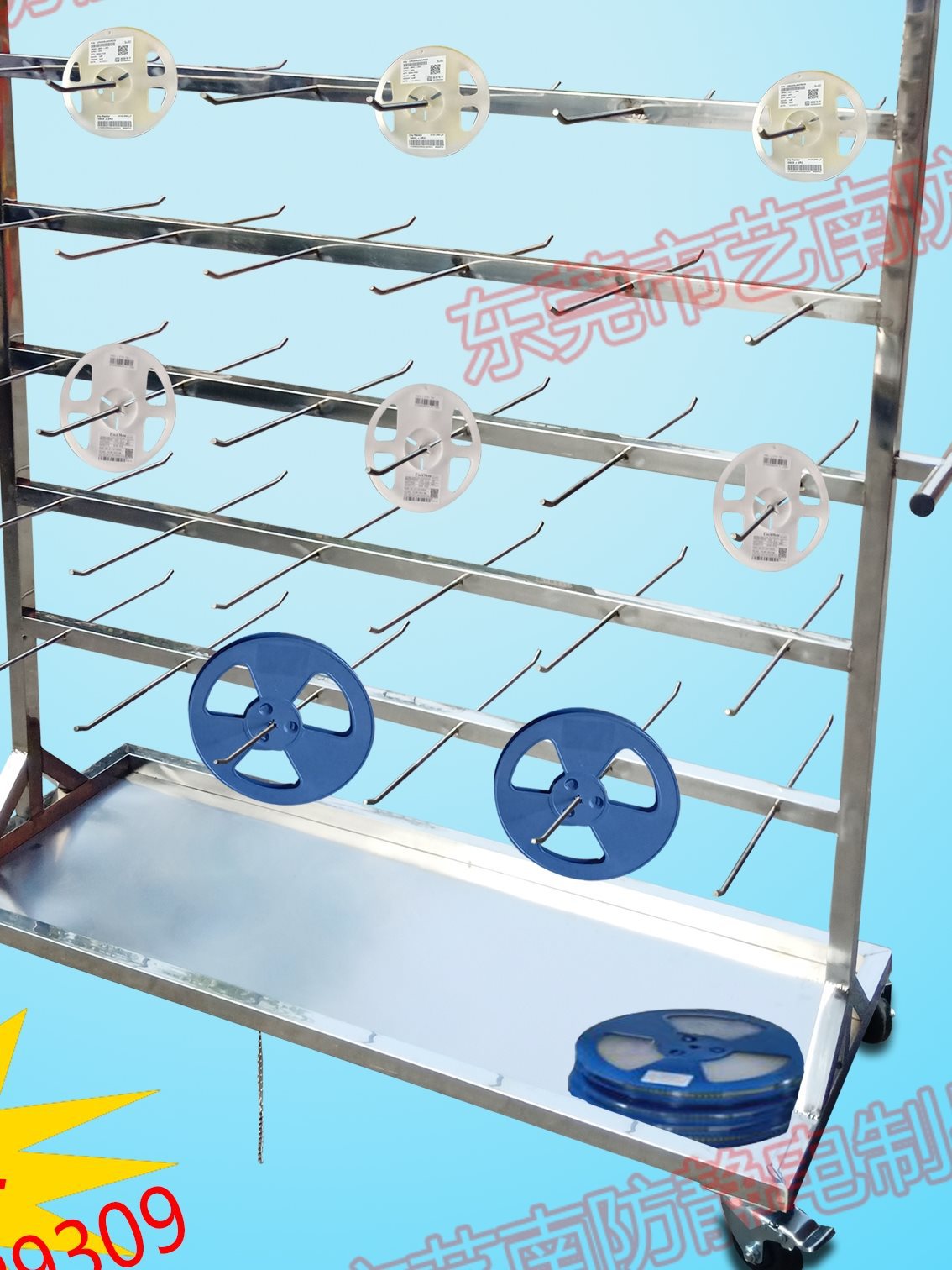 厂家smt挂料车料盘挂料架电子料盘车贴片车pcb周转车不锈钢物料车