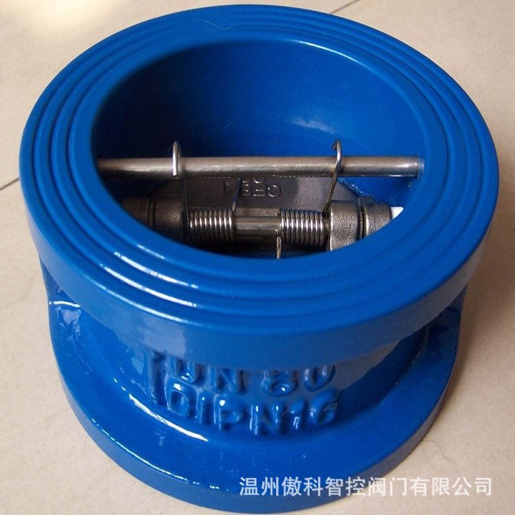 水泵出口对夹式止回阀 H77X-10C H77X-10C 双瓣碟式逆止阀 单向阀