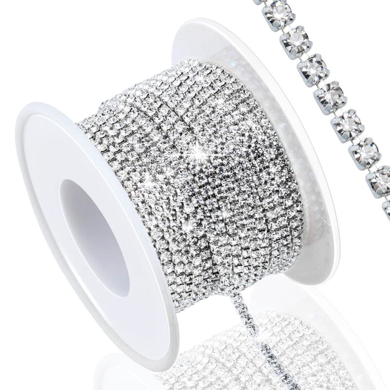Colorful Diamond Chain Dense Rhinestone Claw Chain DIY Phone Case Rhinestone Materials 1.5/2/2.5/2.8/3.0/4mm Colorful Diamond Chain Dense Rhinestone Claw Chain DIY Phone Case Rhinestone Materials 1.5/2/2.5/2.8/3.0/4mm