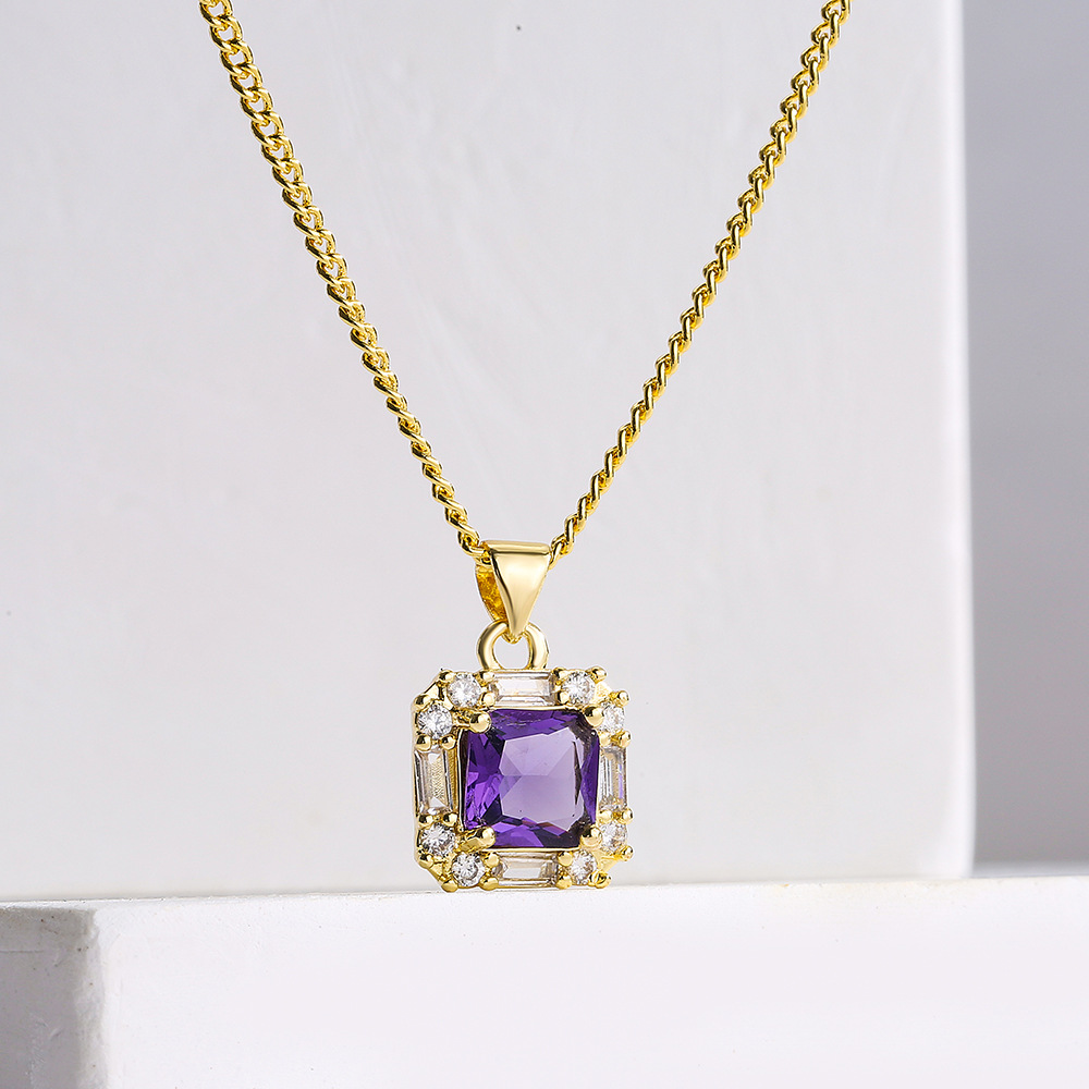 brand retro bronze pendant with zircon