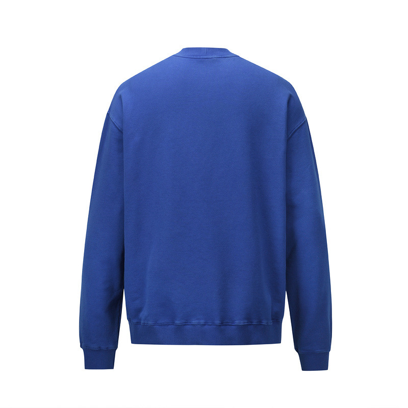 Felpa pesante con scollo rotondo e lavaggio retrò da uomo, modello INS, di alta qualità_voghion.com