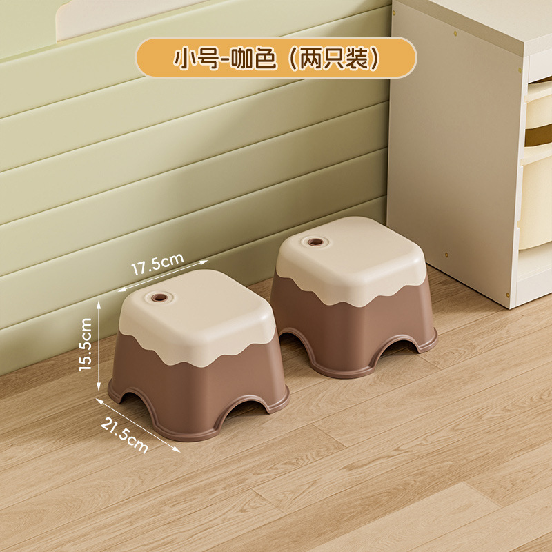厚みのある子供用小さなスツール、家庭用低スツール、プラスチック製の靴交換用ベンチ、赤ちゃんのかわいくて丈夫で耐久性のある幼稚園の椅子|undefined