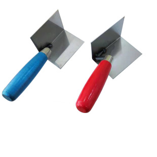 建筑工具厂家直供 坚固耐用木柄工具80MM不锈钢阴阳角抹泥刀-阿里巴巴