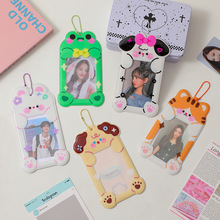 PVC卡通创意卡套韩版少女三寸专辑卡展示卡包明星周边拍立得挂件