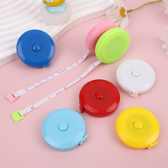Wholesale automatic retractable three-dimensional measuring tape 1.5 meters student candy color portable round plastic ruler