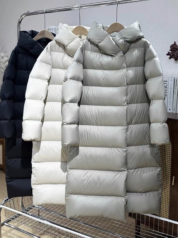 王楚然同款连帽加厚羽绒服女2025新款宽松长款过膝冬保暖显瘦高端|undefined