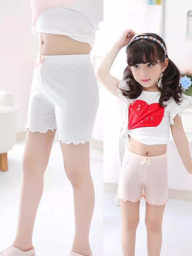 소녀 모달 안전 바지 어린 소녀 어린이 레깅을위한 여름 3 점 보험 바지