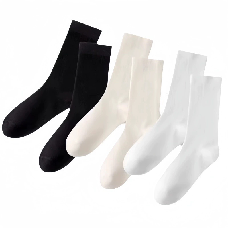 Japanese white brand cute antibacterial knee socks for pregnant, mid-length, autumn