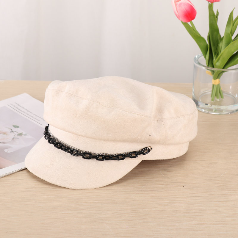 Cross-border new ladies pure cotton navy flat cap flat cap spring and autumn cap high-grade hat wholesale