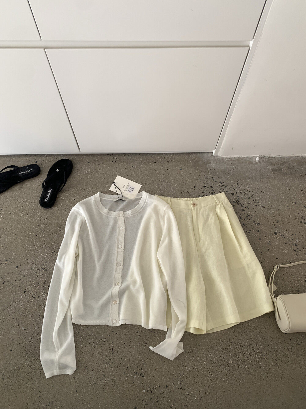 Áo khoác cardigan nữ dáng rộng tay dài chất liệu linen phối ren họa tiết hoa — xanh đậm, Xanh nước biển, trắng ngà, Dưa lưới chi tiết 22