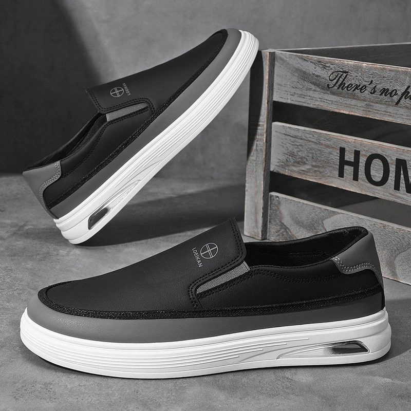 Новая мужская повседневная кожаная обувь для ленивых ног бобовая обувь маленькая белая обувь для вождения большого размера 4748 ярдов