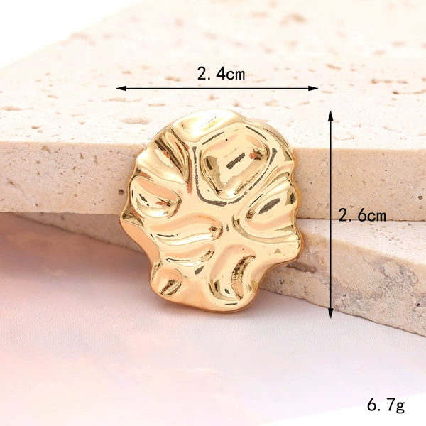 D2654 Concave-convex special-shaped square gold