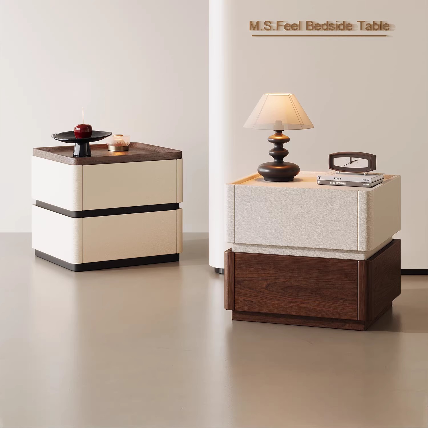 2026 venta caliente toda la meseta de cama de madera sólida lujo ligero de alto nivel sensación de dormitorio pequeño italiano minimalista cabecera