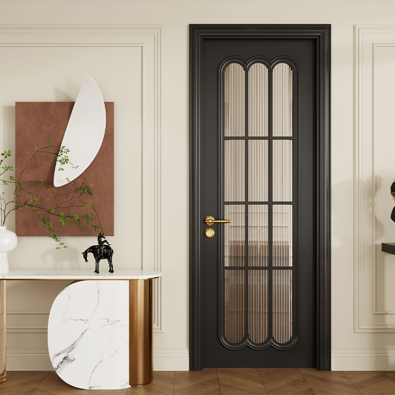百搭严选实木复合门法式书房门白色烤漆门卫生间玻璃门家用厨房门