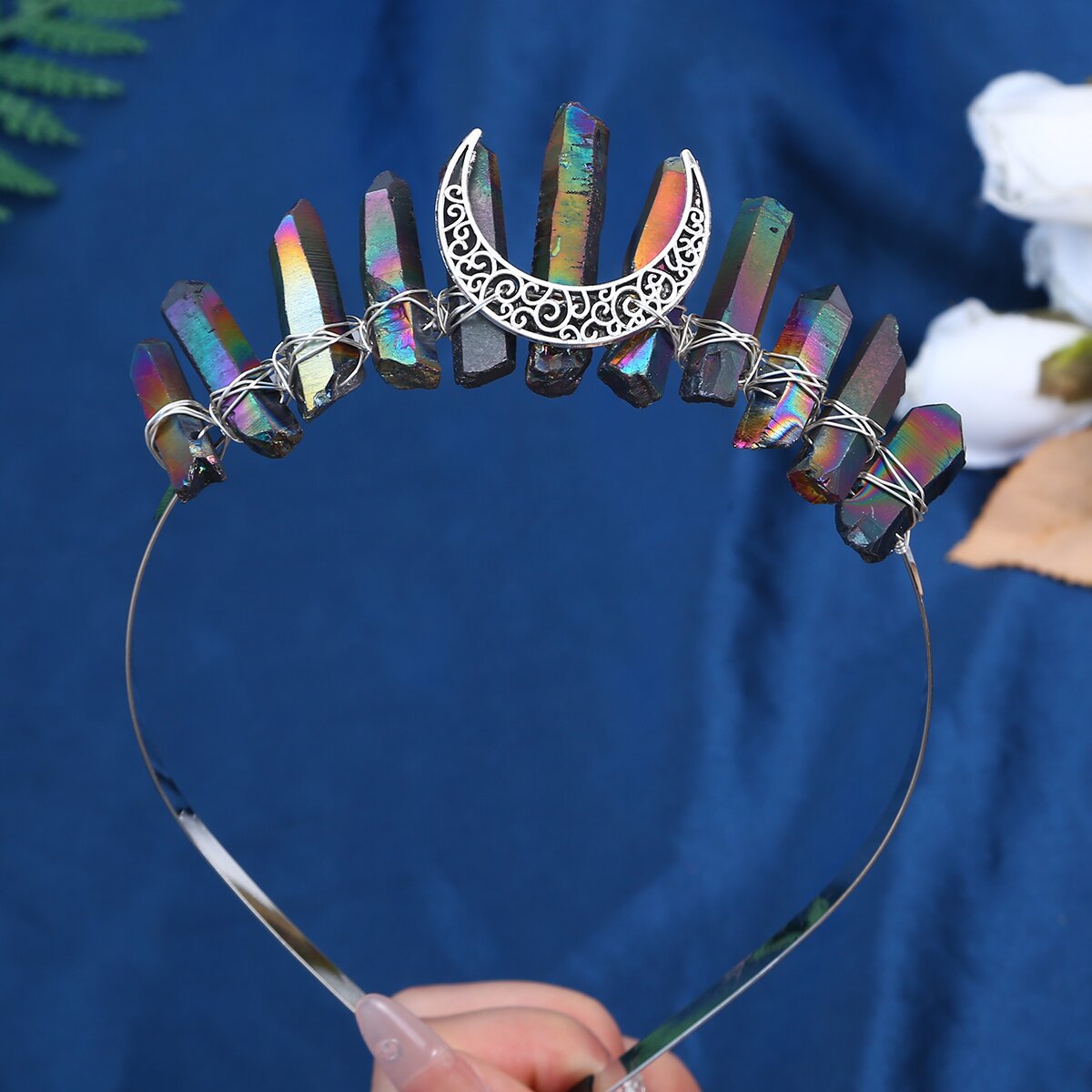 Luna triple negra y colorida