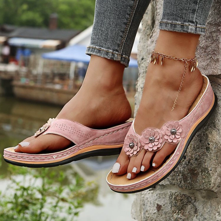 Summer slippers platform, beach flip flops for leisure