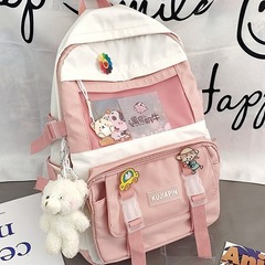 新型学生カバン女子可爱い百合大容量リュックサック中学生高校生学院风小衆リュックサック