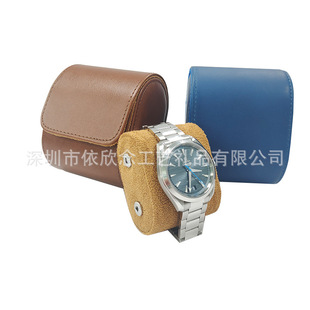 Manufacturers to figure leather watch box PU oval watch storage box watch collection box flip watch packaging box