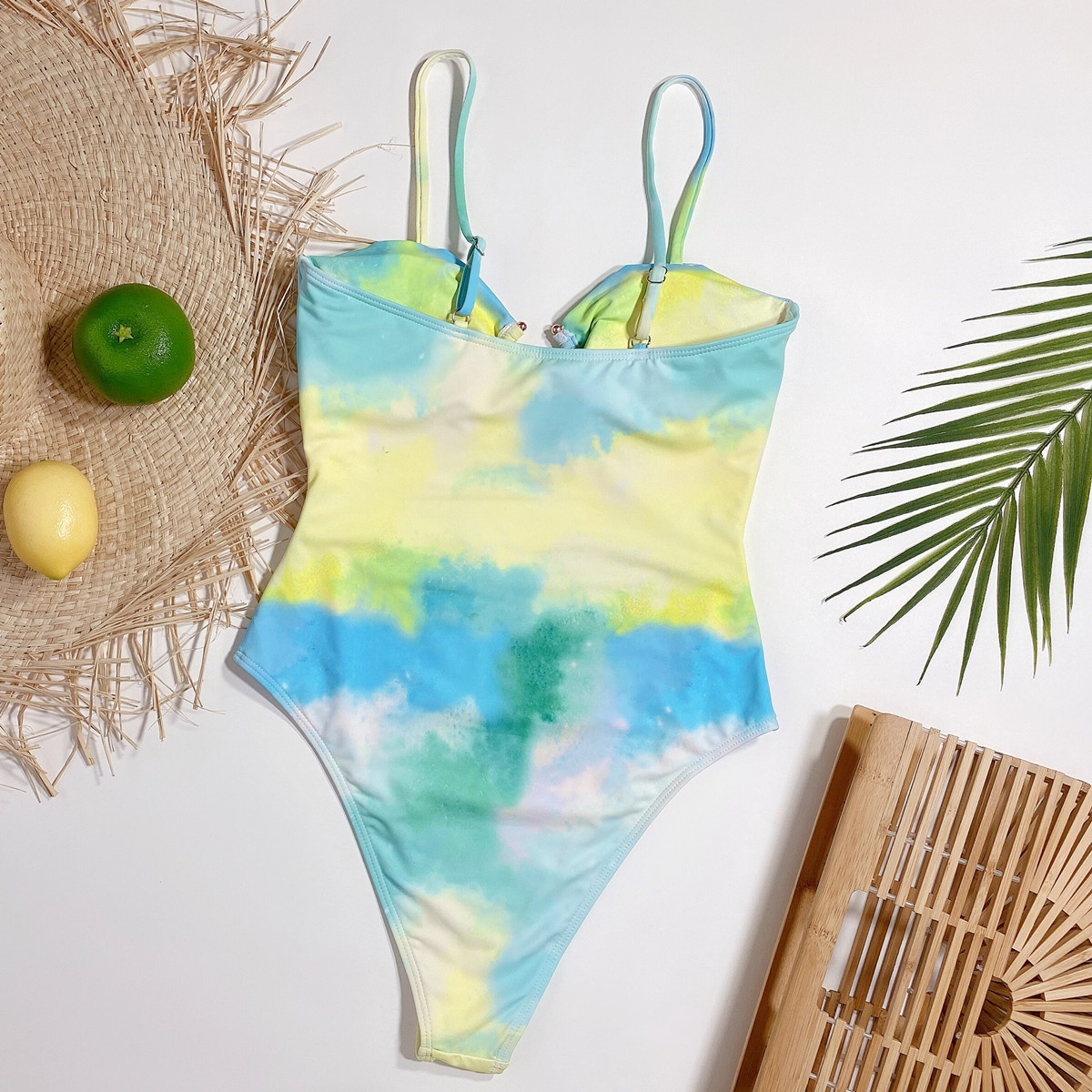 tie-dye hollow one-piece swimsuit  NSDA47134