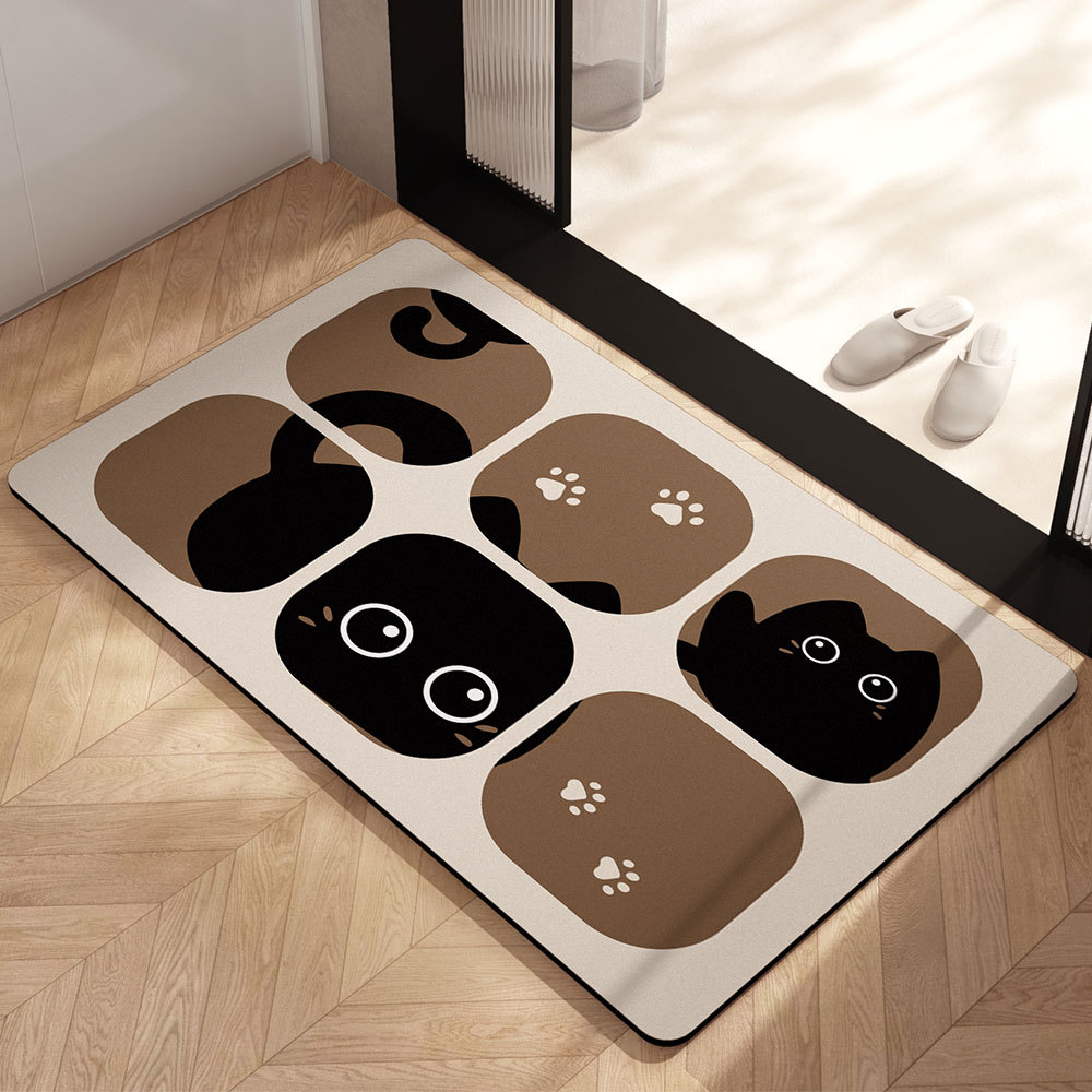 almohadilla de barro de diatomeas almohadilla absorbente de agua puerta de baño antideslizante inodoro doméstico almohadilla alfombra puerta de entrada