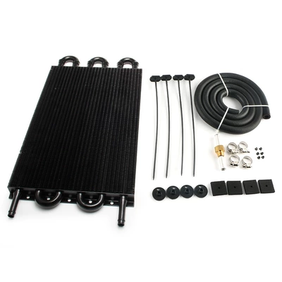 car radiator – Rows 8 Rows Cooler Set - 6-rows-of-black-condenser-tubes
