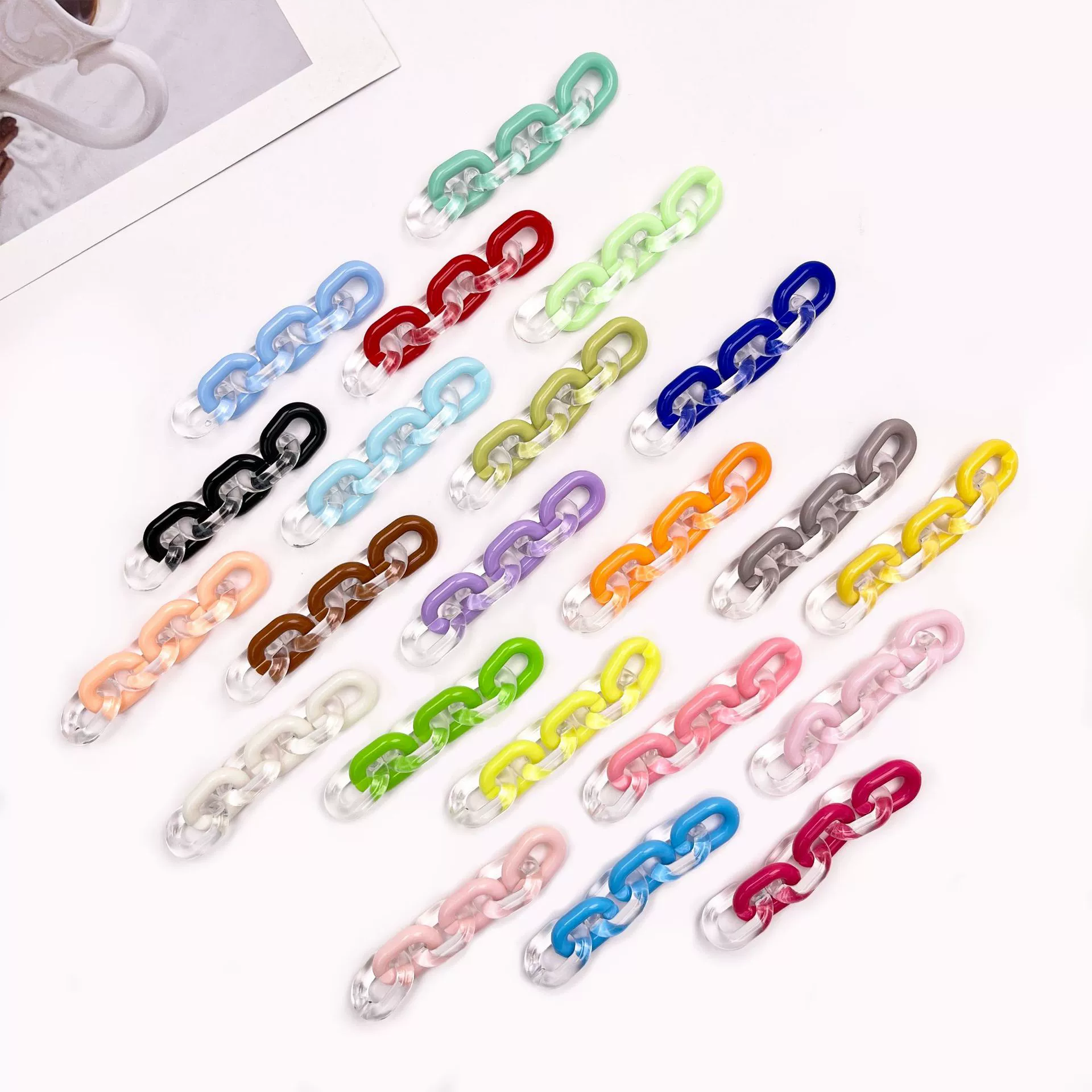 Ins Маленькая свежая U-образная цепочка аксессуары кулон Чехол для мобильного телефона сумка брелок DIY Подвесные Украшения Красочная цепочка украшения