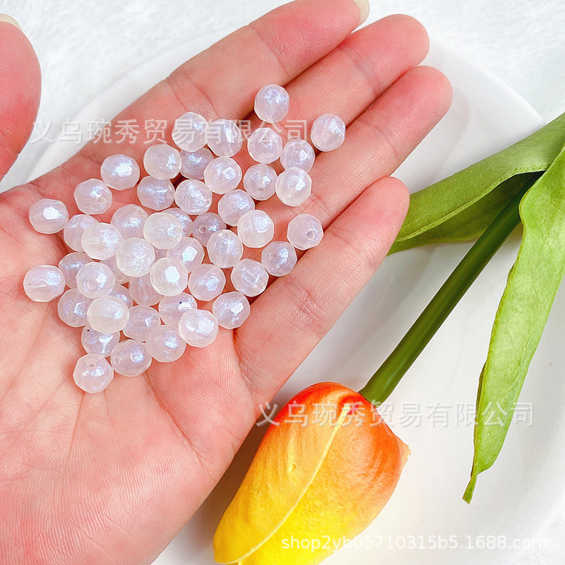 Perlas acrílicas con diseño estrella y sirena, accesorios DIY para pulseras