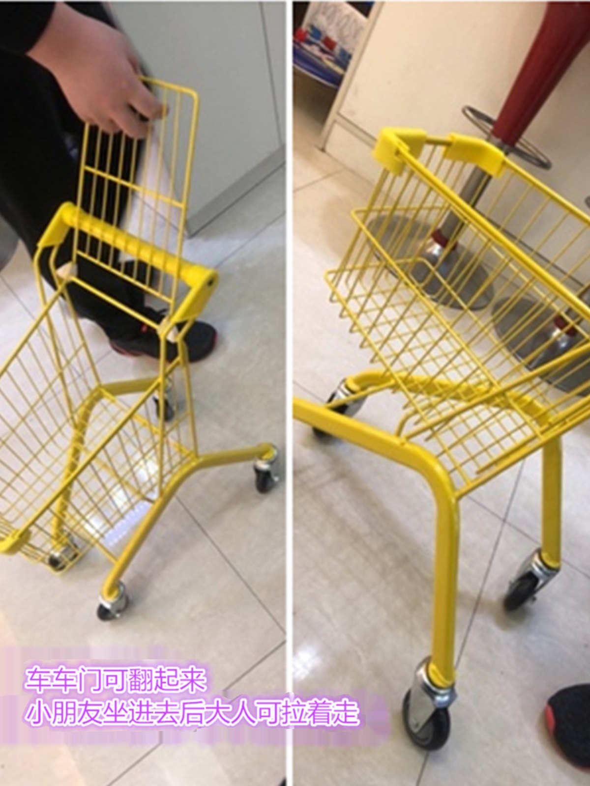 儿童购物车小孩过家家玩具宝宝生日礼物金属手推车迷你童趣车