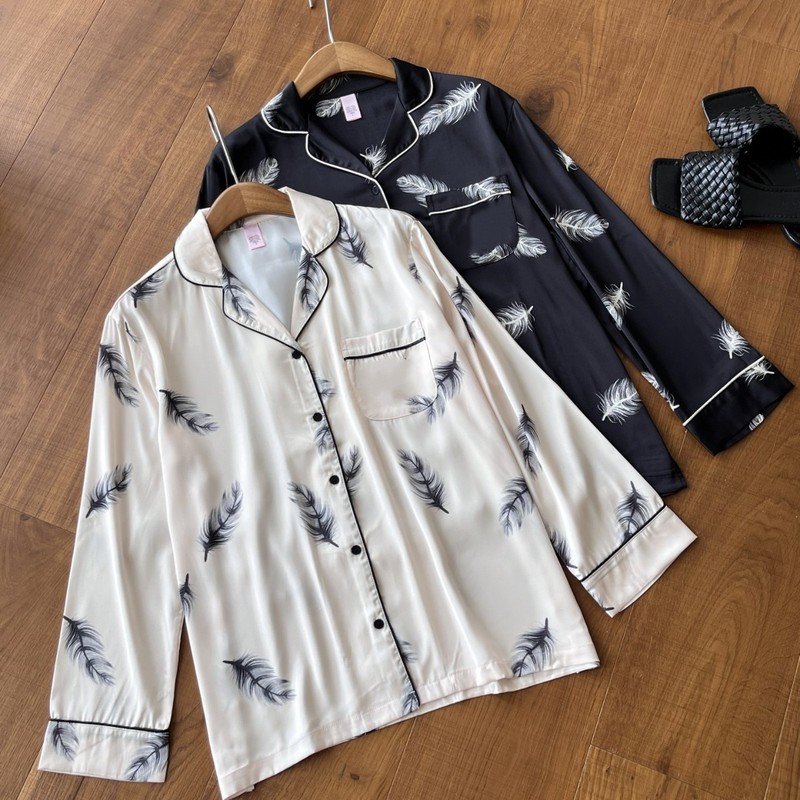 25秋季新款女士简约长袖长裤维密水光绸缎面家居服套装0905i1|undefined