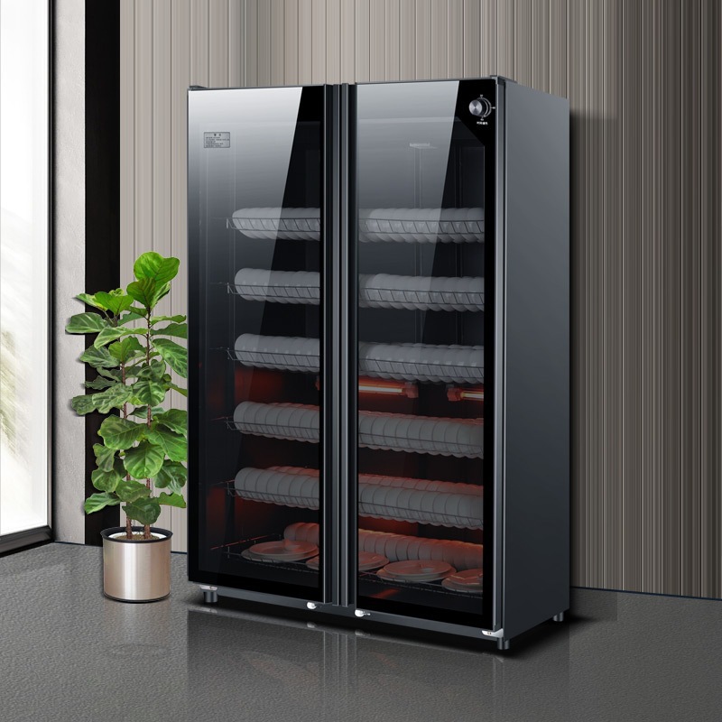 Disinfection Cabinet Commercial Vertical Integrated Large-Capacity Stainless Steel Disinfection Cupboard Household Double-Door Hotel Tableware Cleaning Cabinet
