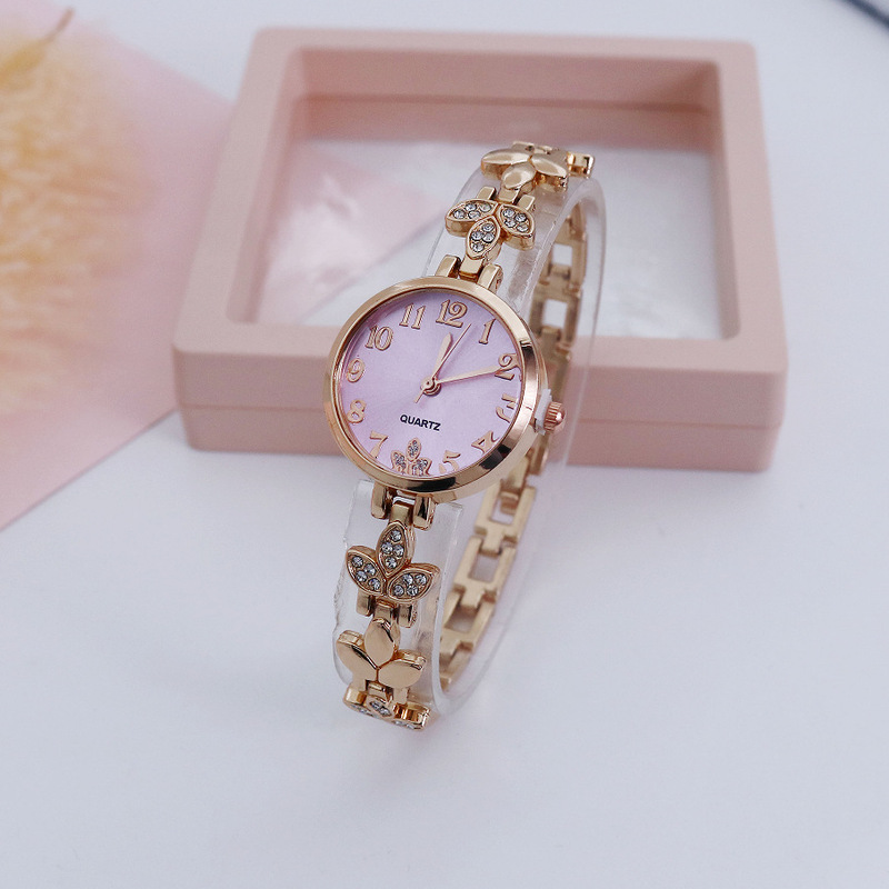 Foreign Trade Watch Clover Bracelet Watch European and American Hot-Selling Quartz Watch Full of Diamonds Light Luxury Women's Casual Watch